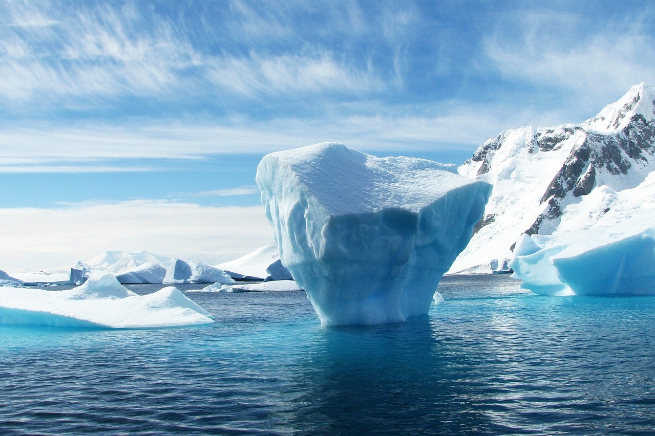melting iceberg in antarctica