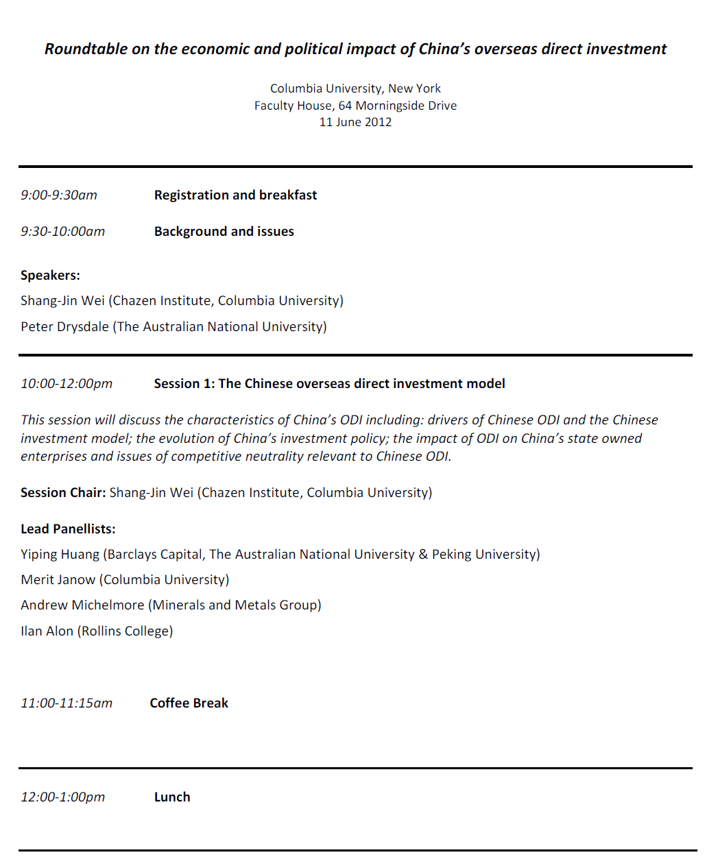 agenda