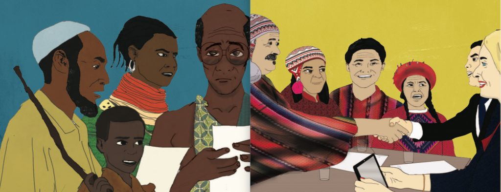 illustration of two communities