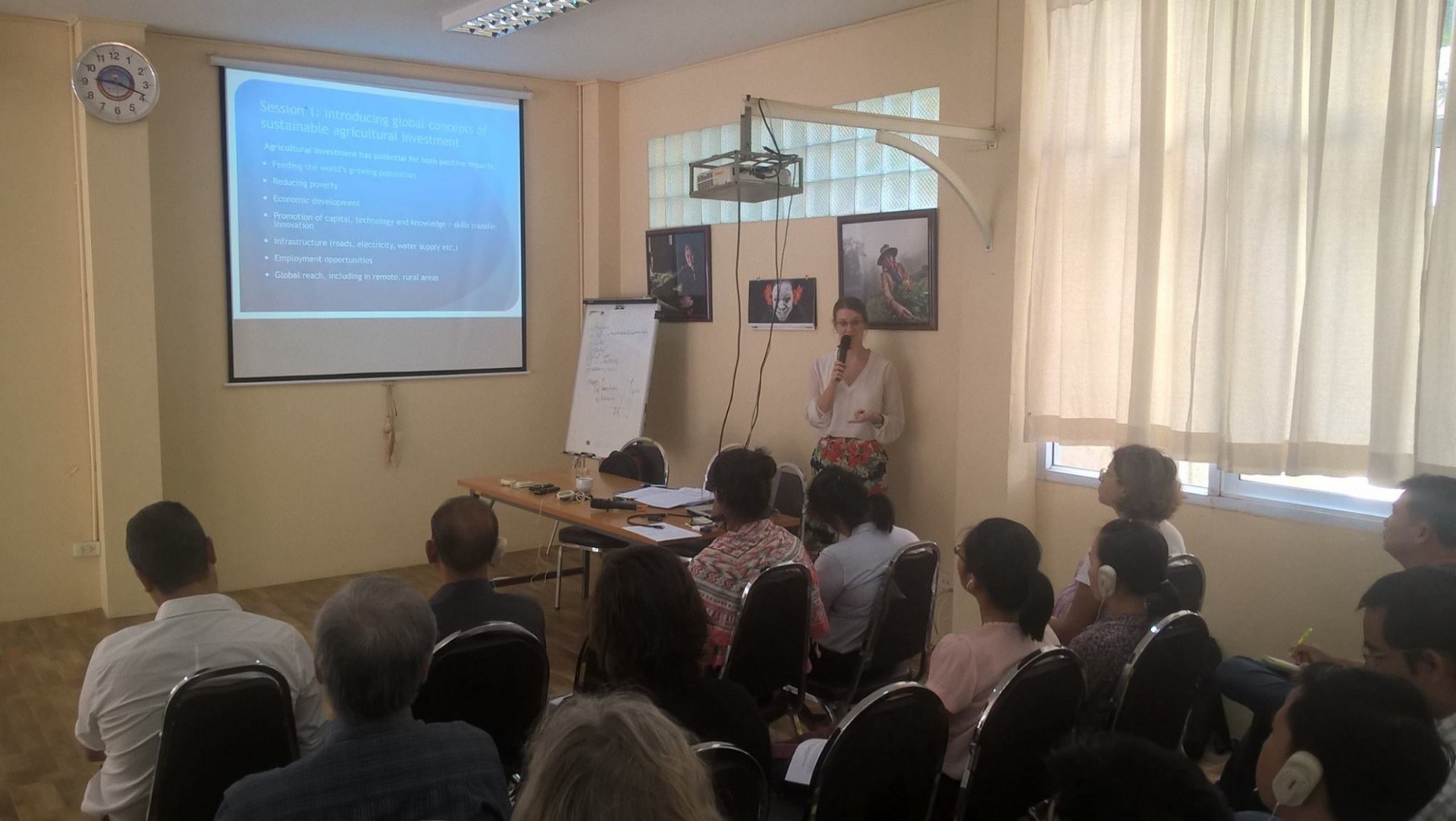 Justine leads an “echo training” for civil society organizations in Laos. Image credit: Land Information Working Group (LIWG). training