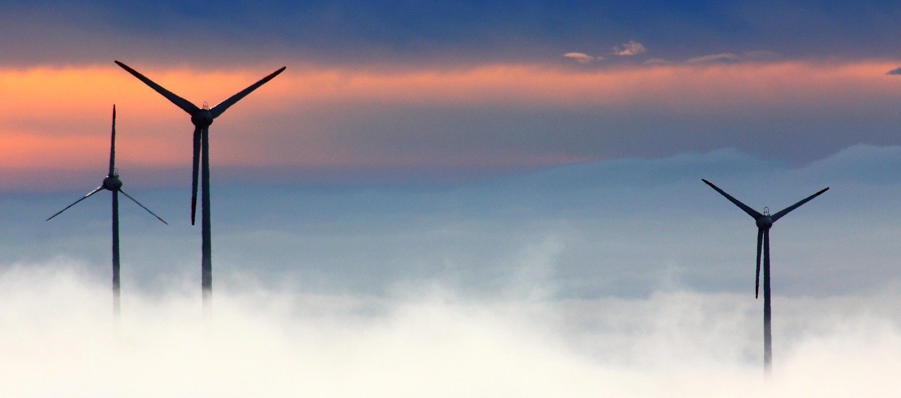 wind mills and clouds