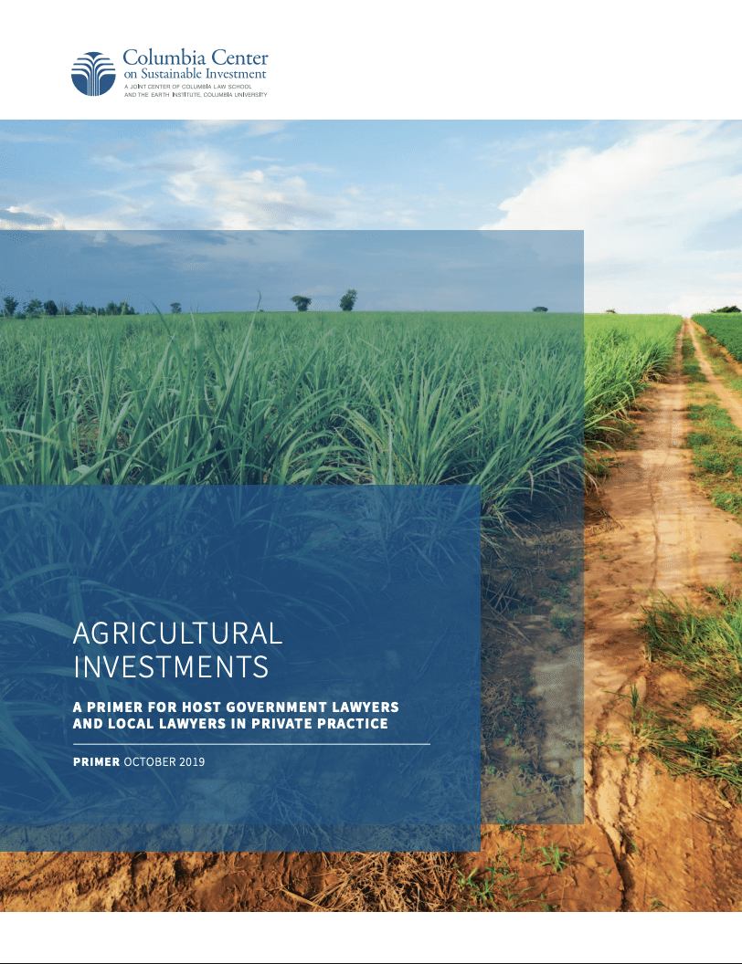Agricultural Investments: A Primer for Host Government Lawyers and Local Lawyers in Private Practice