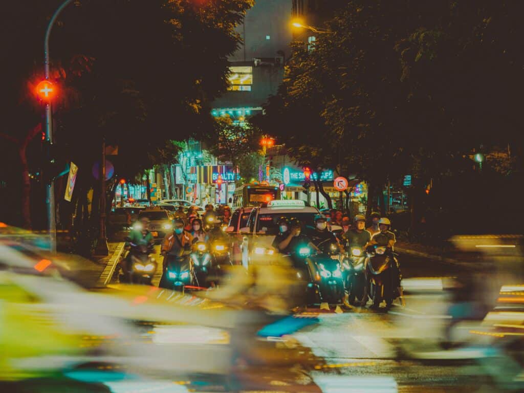 Southeast Asian city traffic